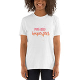 Perfectly Imperfect Bold Peach Ombre Short-Sleeve Unisex T-Shirt | White | BigTexFunkadelic