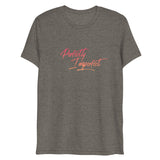 Perfectly Imperfect Peach Ombré Script Short Sleeve Tri-Blend T-Shirt | Grey | BigTexFunkadelic